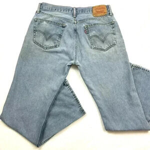 Vintage Levi’s 505 Retro Med Wash Faded Slim Straight Mens Jeans Size 34/32